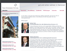 Tablet Screenshot of franz-kuehnemann-stiftung.de